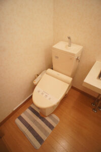 温水シャワー機能付きトイレが各部屋に！（202・204）